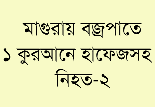 মাগুরায় বজ্রপাতে ১ কুরআনে হাফেজসহ নিহত-২  