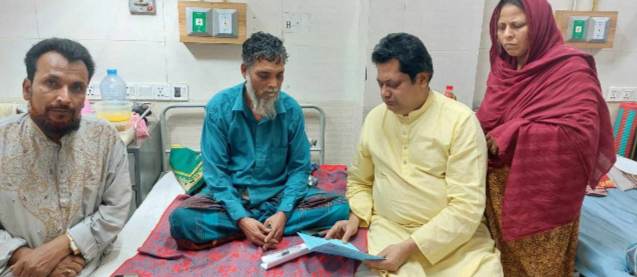 স্বামীর চিকিৎসার জন্য সকলের মানবিক সহায়তা কামনা