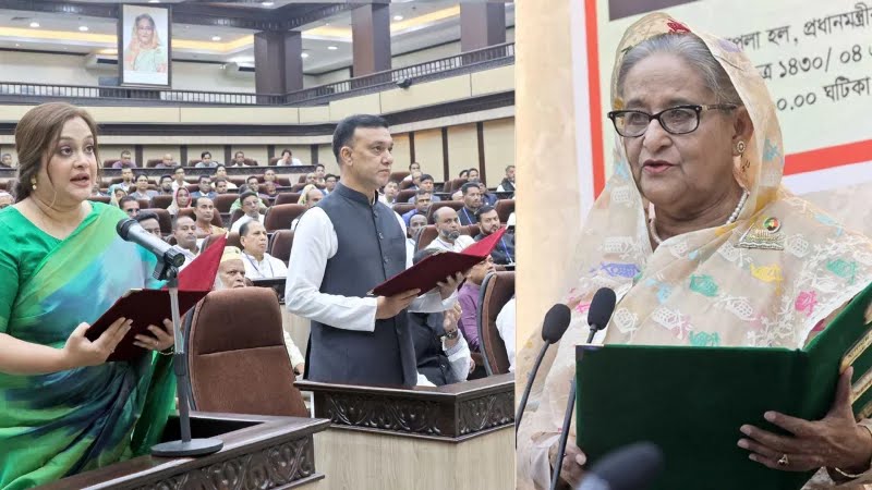 শপথ গ্রহণ করলেন ময়মনসিংহ সিটি কর্পোরেশনের নবনির্বাচিত মেয়র ইকরামুল হক টিটু। 