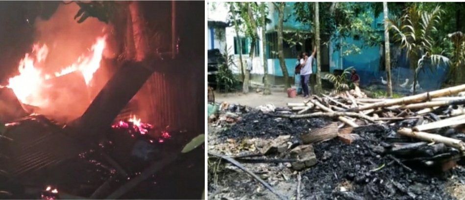 নড়াইলে নির্বাচনী প্রতিহিংসায় আ.লীগ নেতার বসতবাড়িতে আগুন